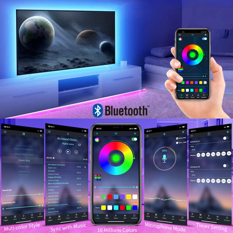 Bluetooth App Control Led Strip Light for TV