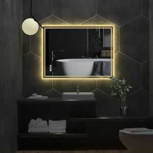 Dimmable LED Backlit Anti-Fog Mirror With Touch Button and Water Proof