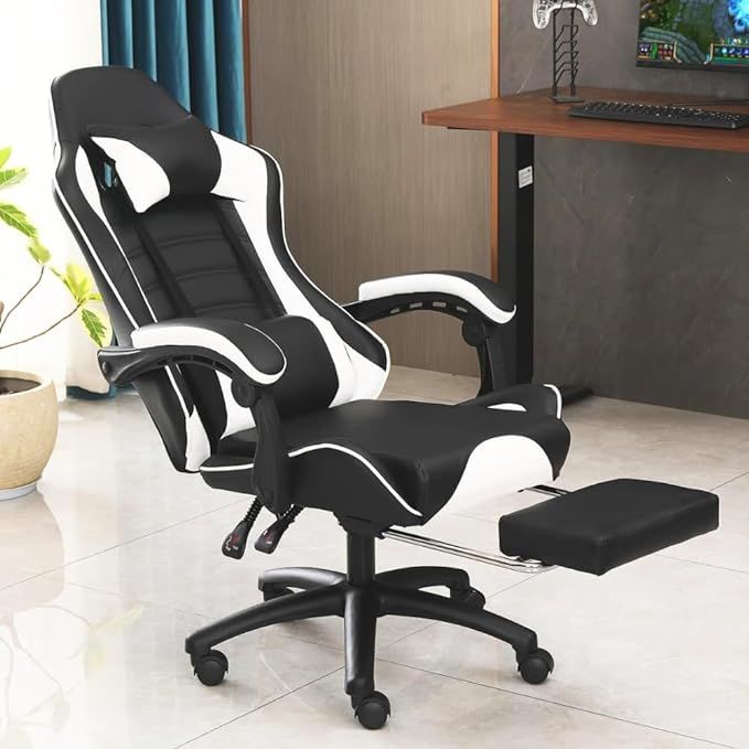 Ergonomic Gaming Chair with Backrest and Seat Recliner