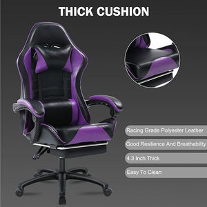 Ergonomic Gaming Chair with Backrest and Seat Recliner