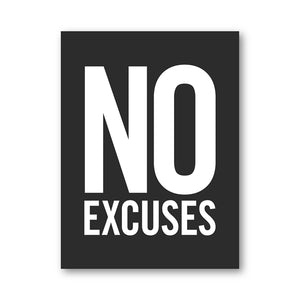 Fitness Poster "NO EXCUSES"  Inspirational Quotes