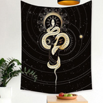 Psychedelic Moon & Girl Starry Tapestry