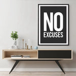 Fitness Poster "NO EXCUSES"  Inspirational Quotes