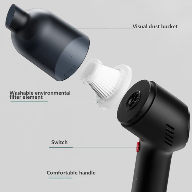 Portable 8000PA Car Vacuum Cleaner